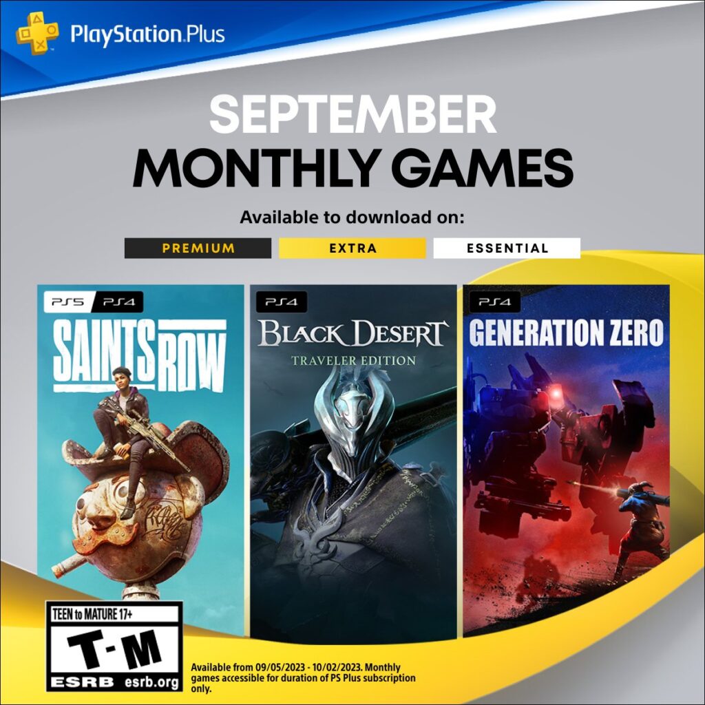 Sony revela os jogos da PS Plus Essencial de setembro de 2023